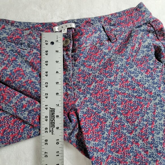 Cabi Womens Palm Beach Floral Print Straight Leg Cropped Pants Size 8 Stretch - Picture 10 of 13